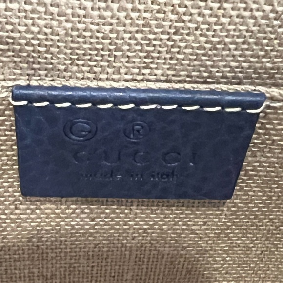 NEW Gucci Interlocking GG Logo Blue Caspian Chain Bag - Picture 10 of 16